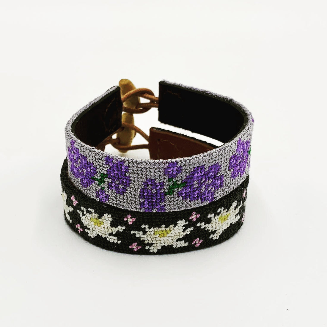 Lavender and Water Lilies bracelets.