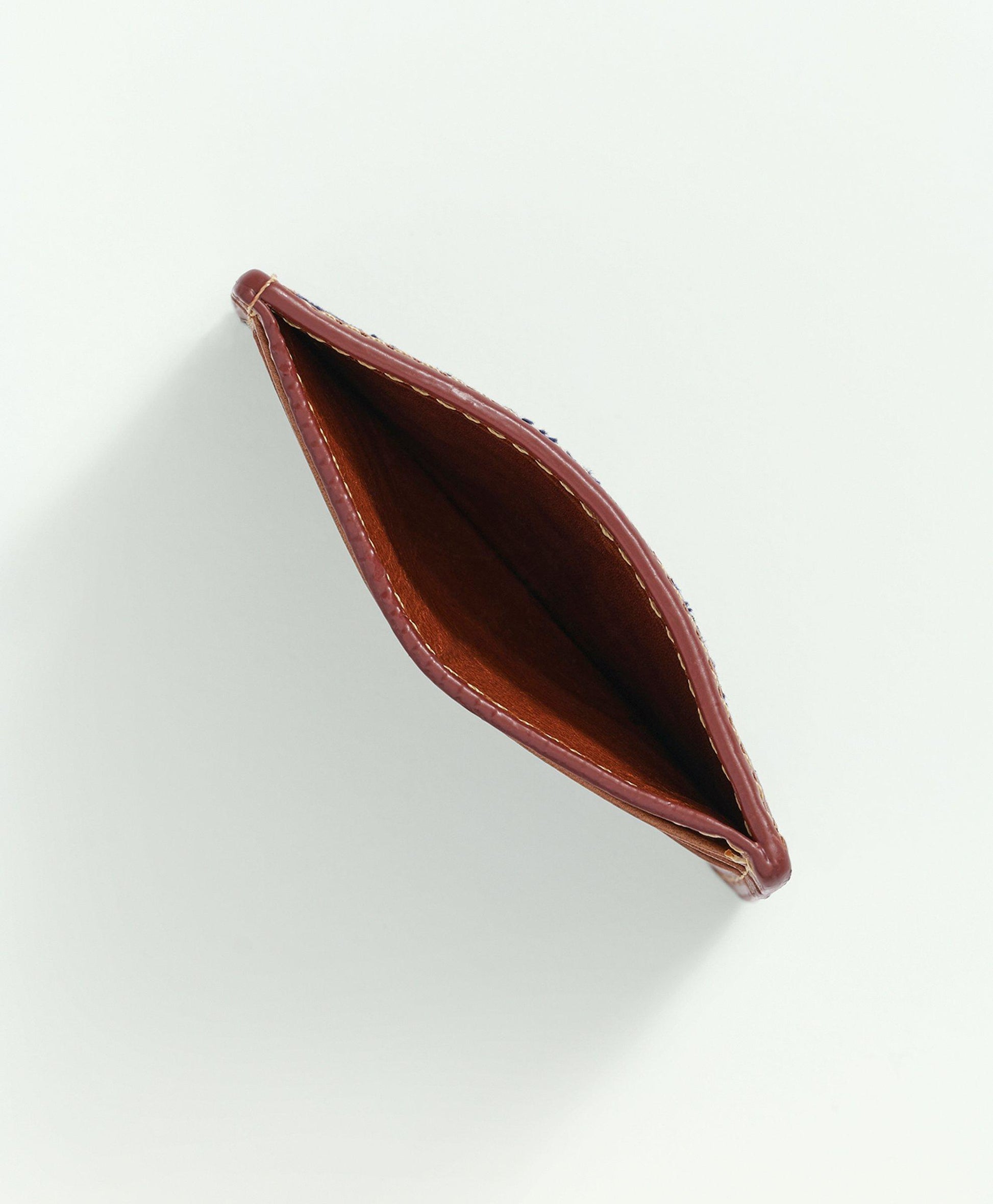 leather card wallet interior