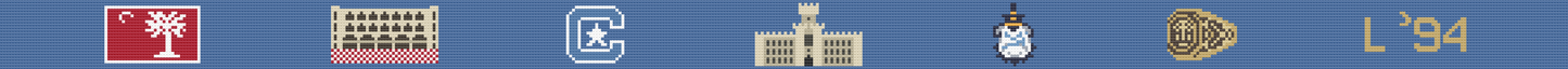 Personalized - The Citadel Hand-stitched Needlepoint Belt - Officially Licensed