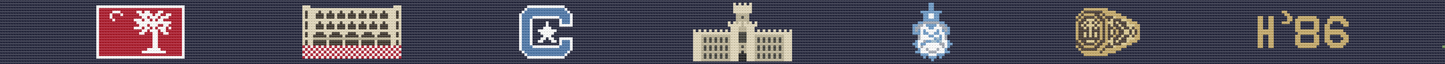 Personalized - The Citadel Hand-stitched Needlepoint Belt - Officially Licensed