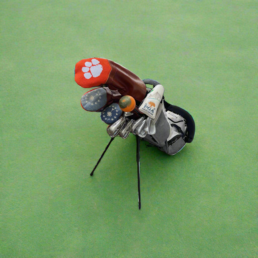 Clemson tiger print golf head covers golfbag