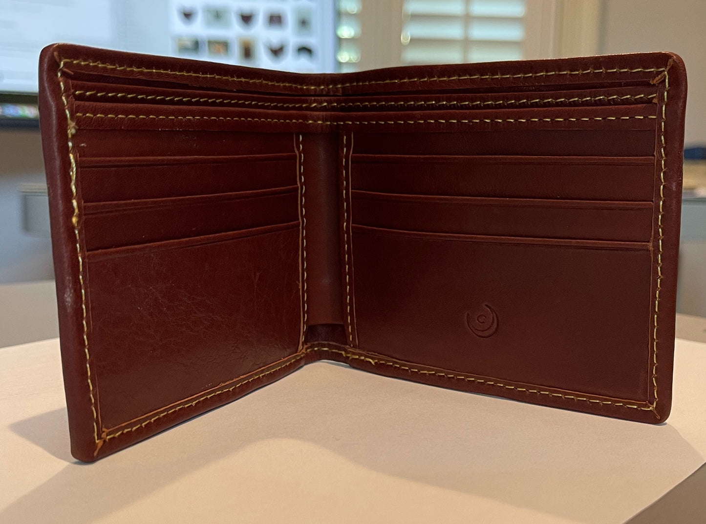 charleston belt leather bifold wallet