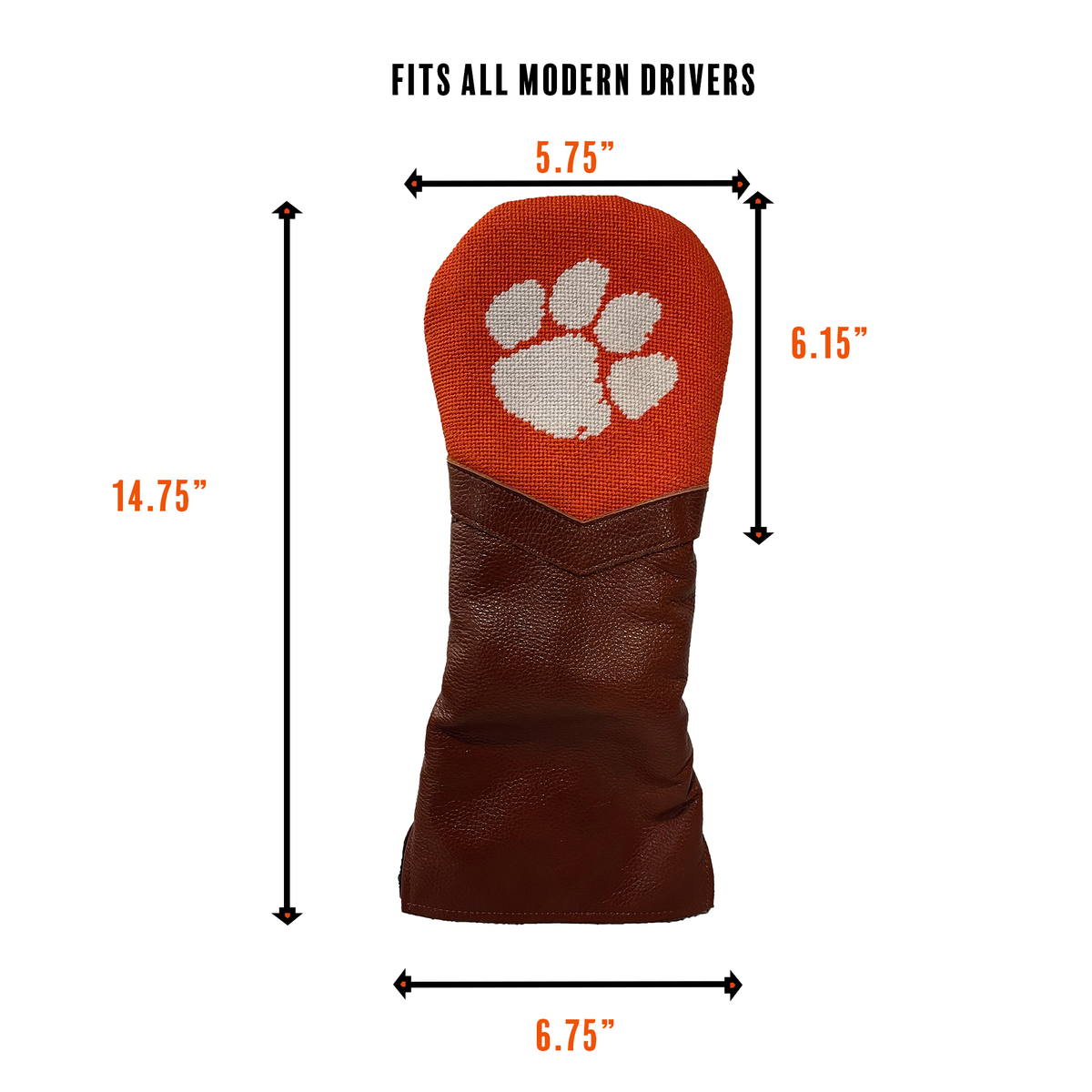 Clemson tiger print golf head cover measurements