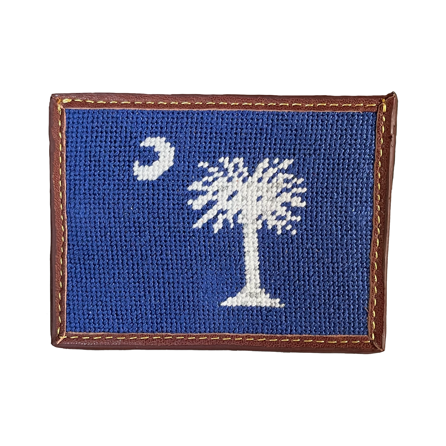 palmetto moon needlepoint card wallet