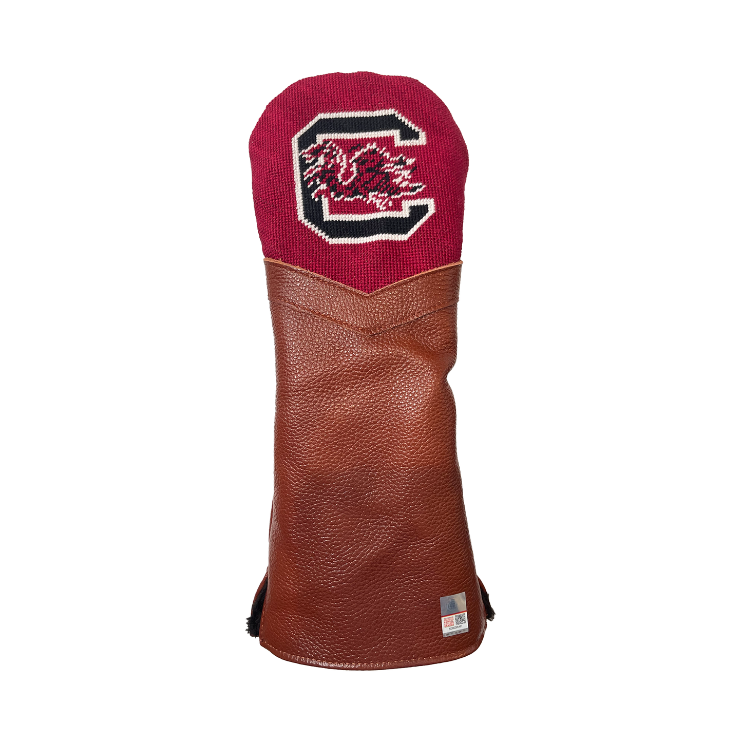 USC gamecocks needlepoint embroidered leather golf headcover