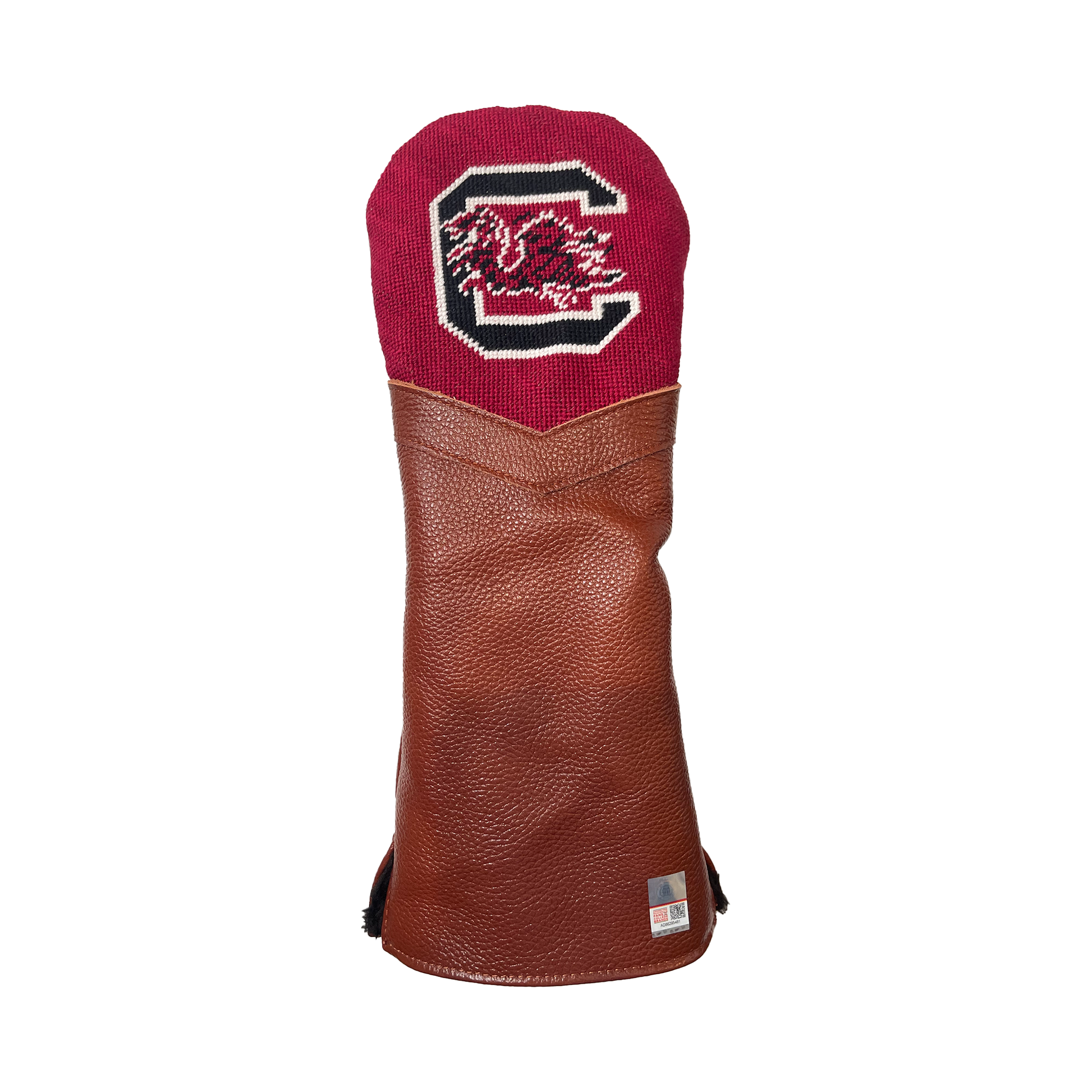 USC gamecocks needlepoint embroidered leather golf headcover