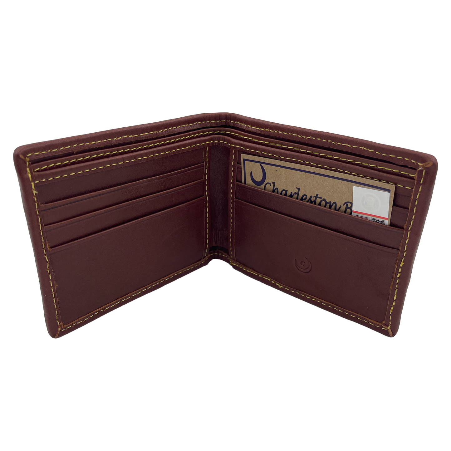 leather bifold wallet interior