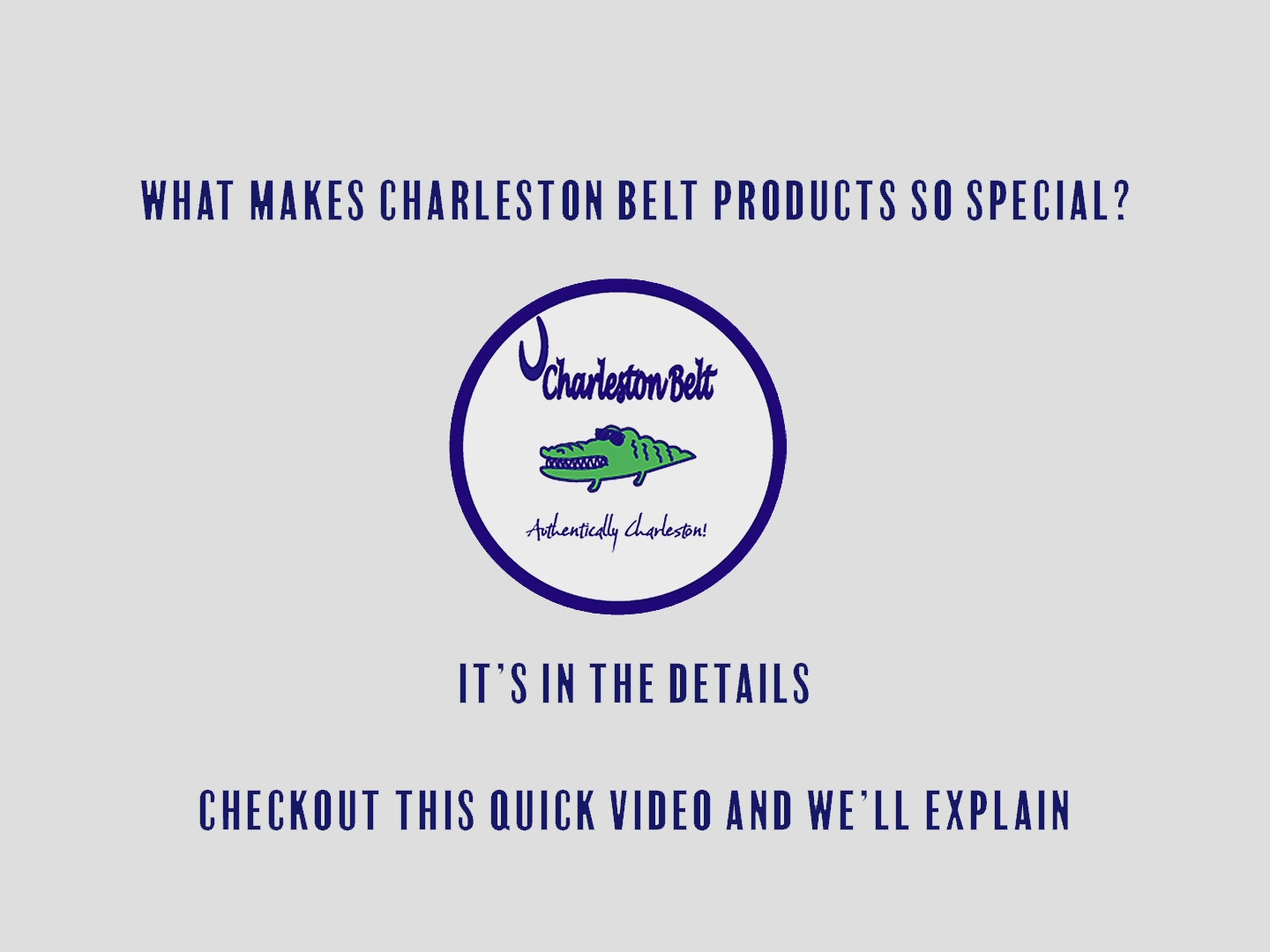 Charleston Belt video featuring canvas and ribbon belts fix