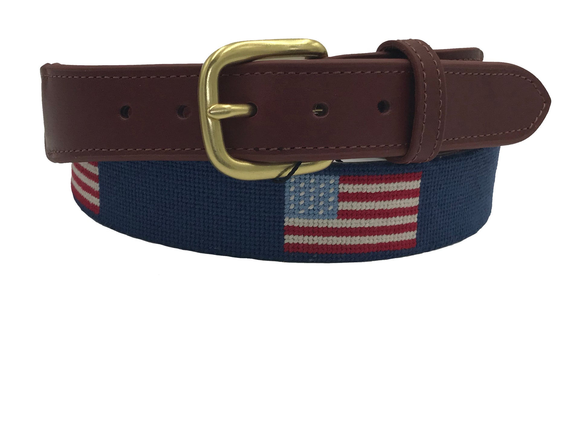 american flag needlepoint embroidered leather belt