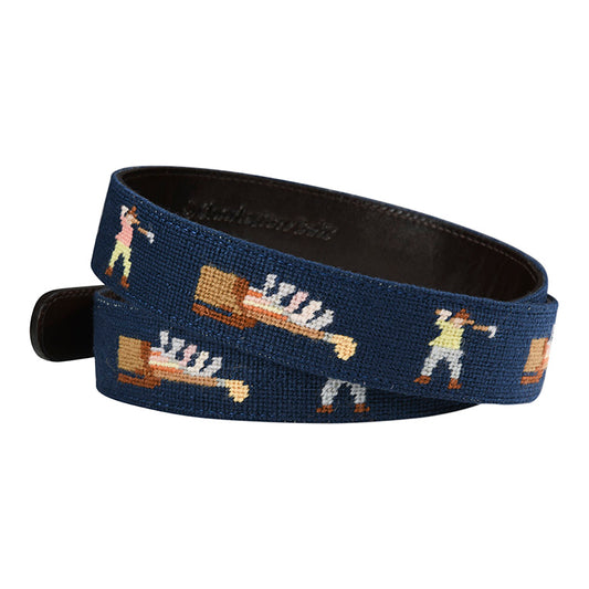 hand made needle-point belt beware of the bogey man - charlestonbelt.com