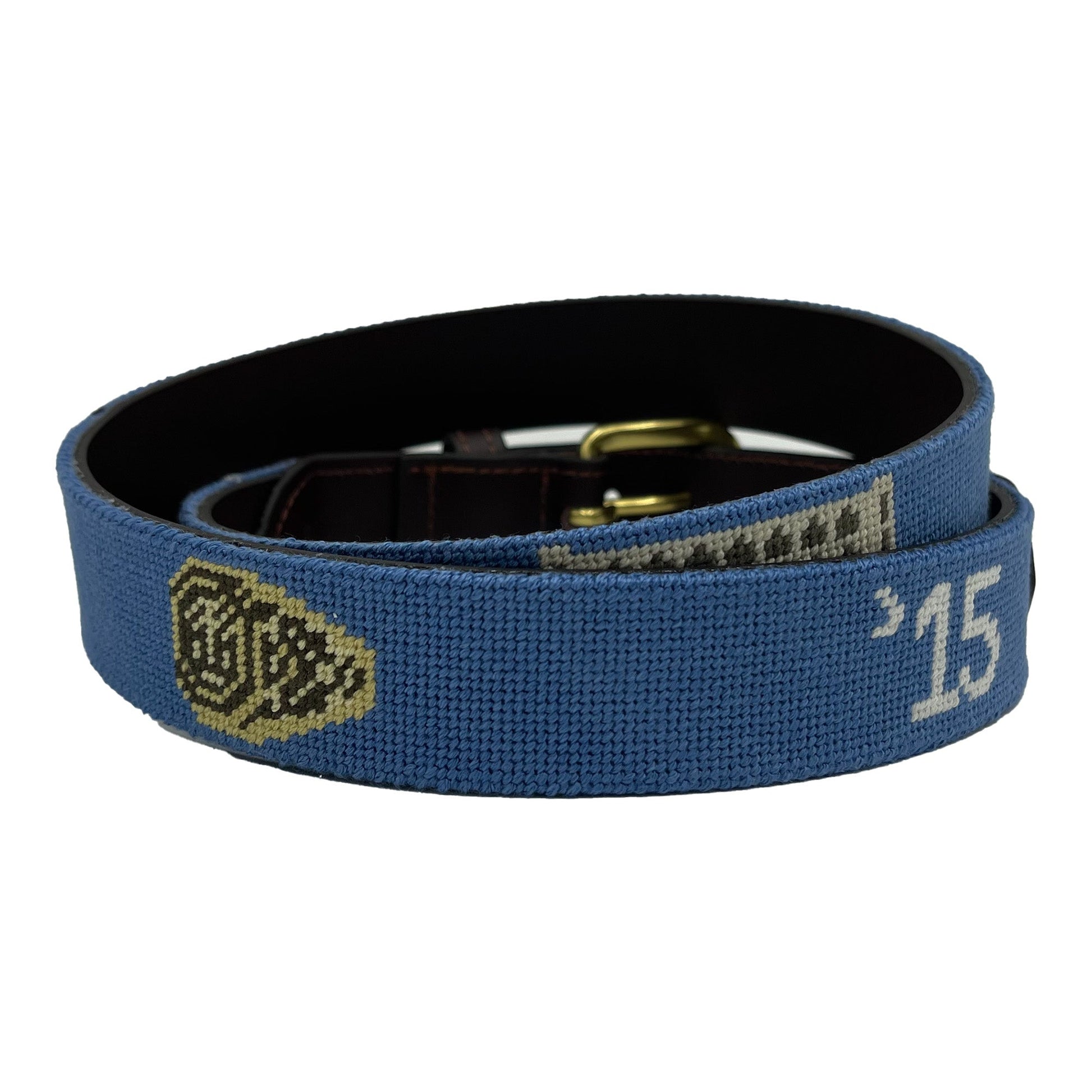 the Citadel needlepoint leather belt