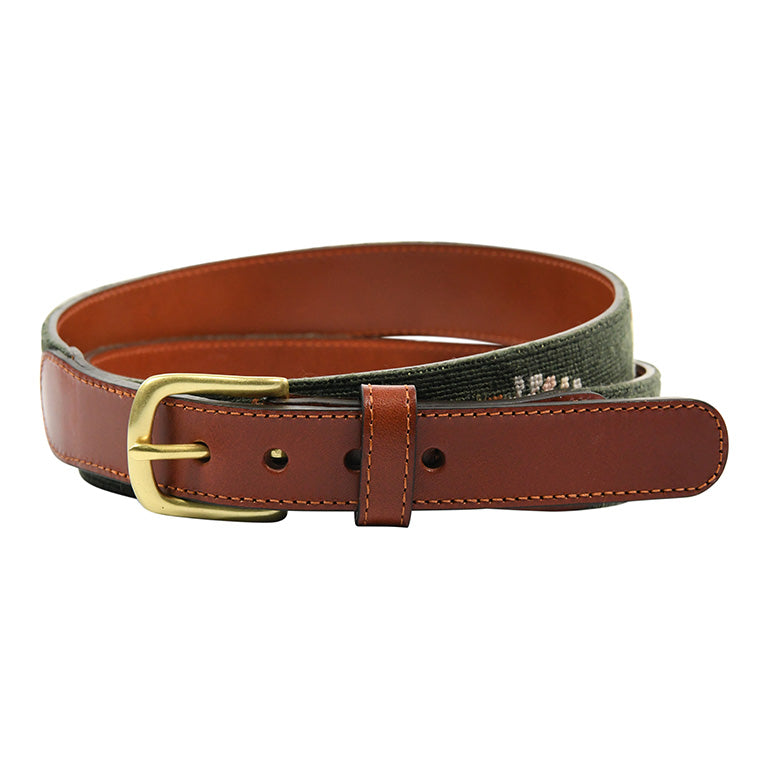 hand-stitched needle-point belts Golf Birdie - charlestonbelt.com
