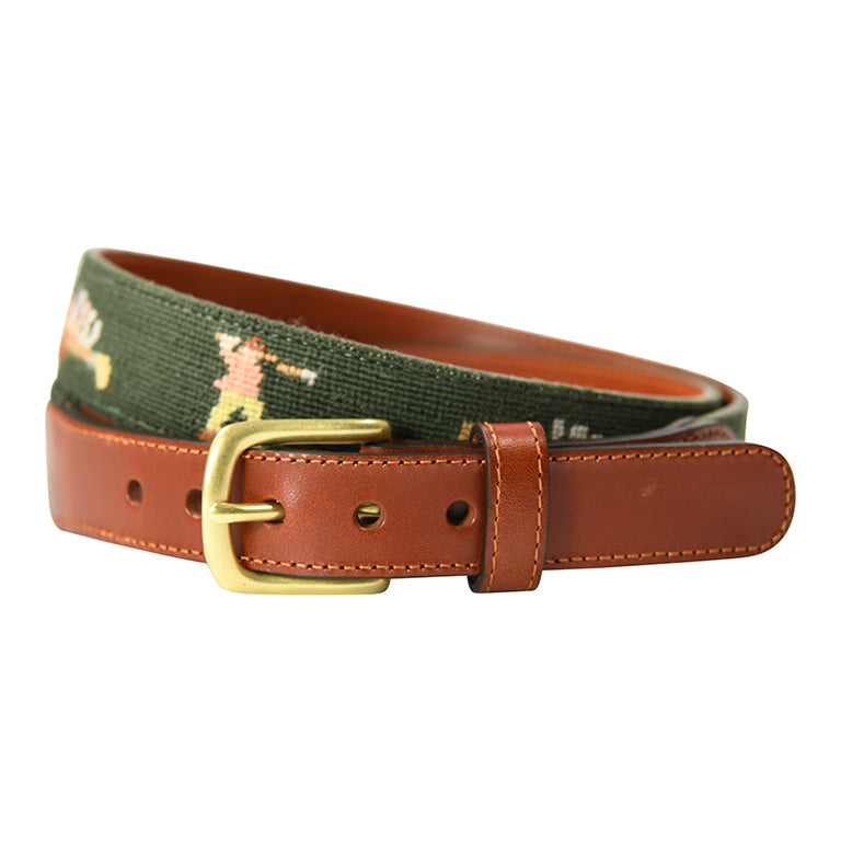 hand-stitched needle-point belts Golf Birdie - charlestonbelt.com