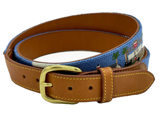 Shem Creek Needlepoint Belt