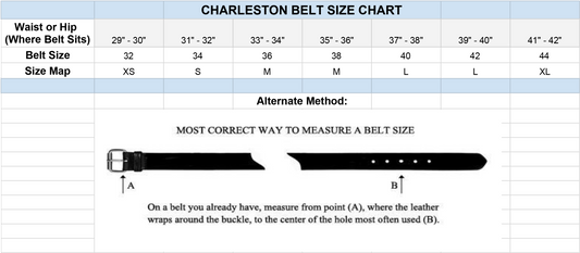 size chart for belts