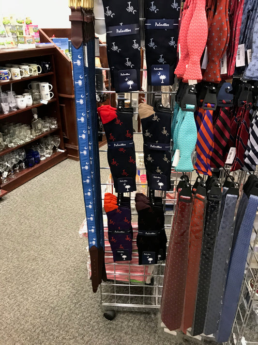 hand-made needlepoint belts from Charleston Belt and Suspenders at the Statehouse gift shop in Columbia, South Carolina - charlestonbelt.com