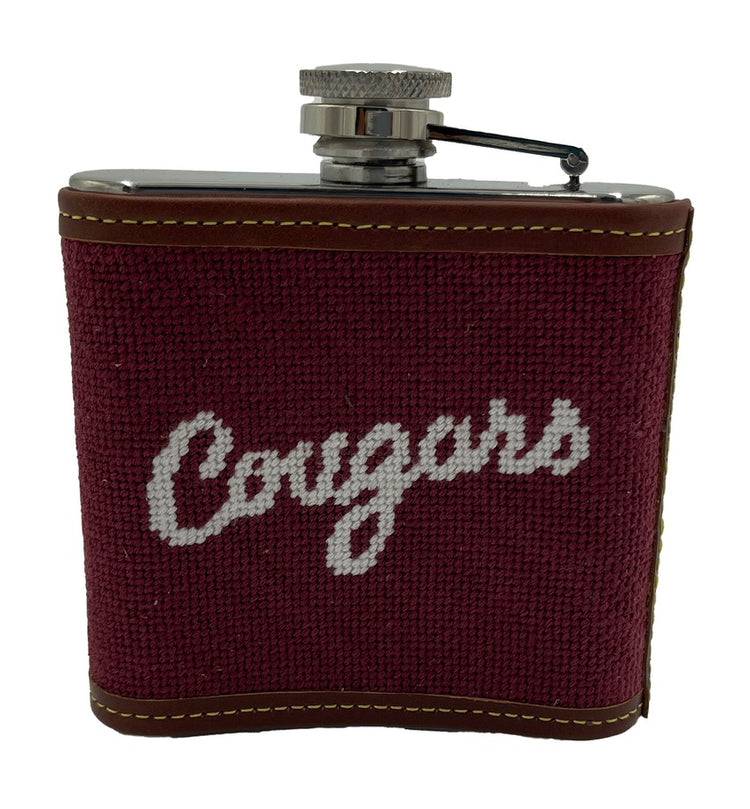 College of Charleston Cougars Hand-stitched Needlepoint Flask