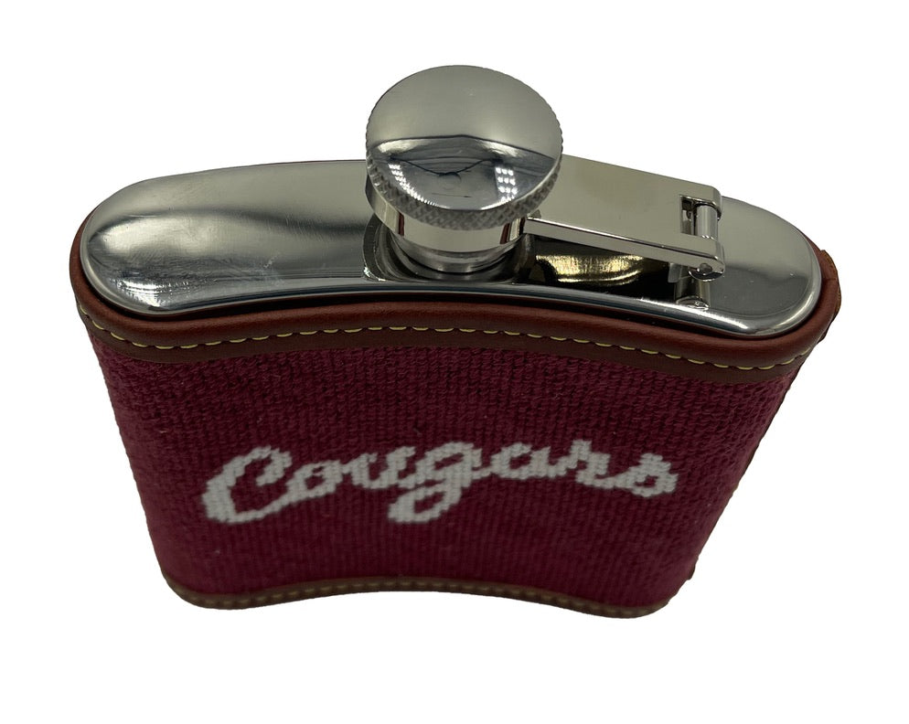 College of Charleston Cougars Hand-stitched Needlepoint Flask