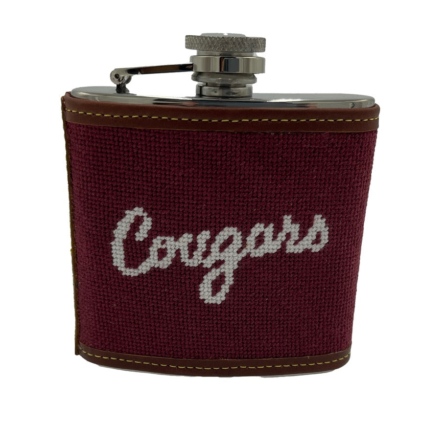 College of Charleston Cougars Hand-stitched Needlepoint Flask