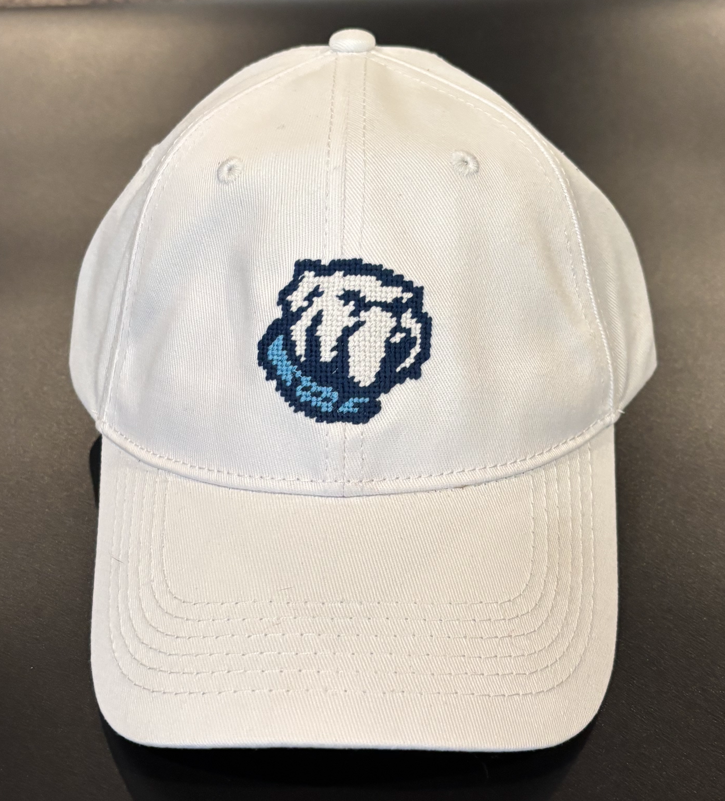 Citadel Bulldog Mascot Twill Embroidered Brim Hat Cap