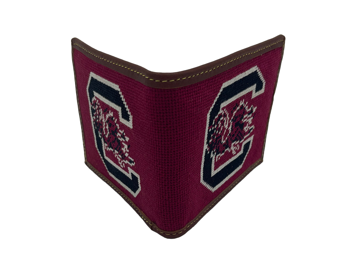 University of South Carolina (USC) Gamecocks Logo Needlepoint Wallet