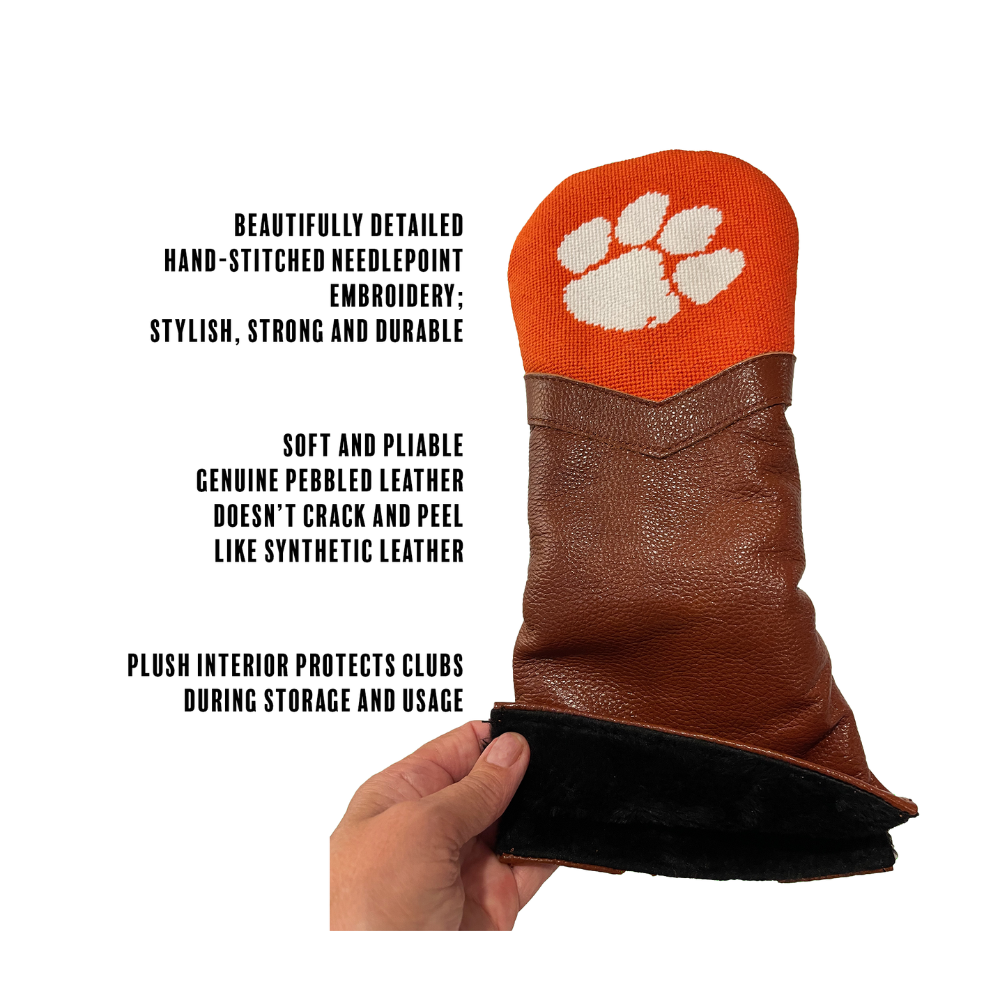 Clemson Paw Golf Club Headcovers Officially Licensed