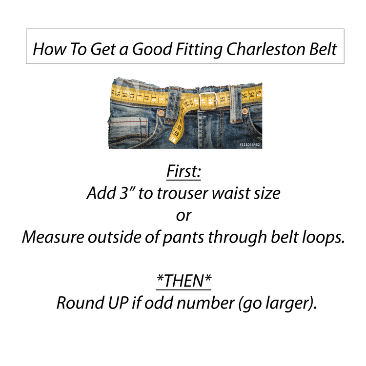 Charleston Belt Golf Forever Leather Needlepoint Belt