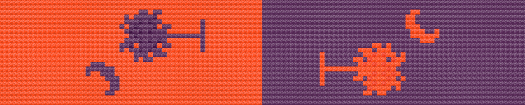 Key Fob - Palmetto Moon Orange Purple Combo
