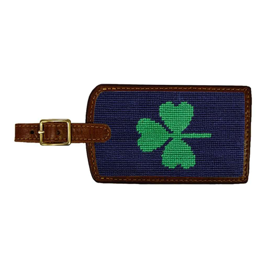 Luggage Tags - Genuine Leather with Hand-stitched Needlepoint