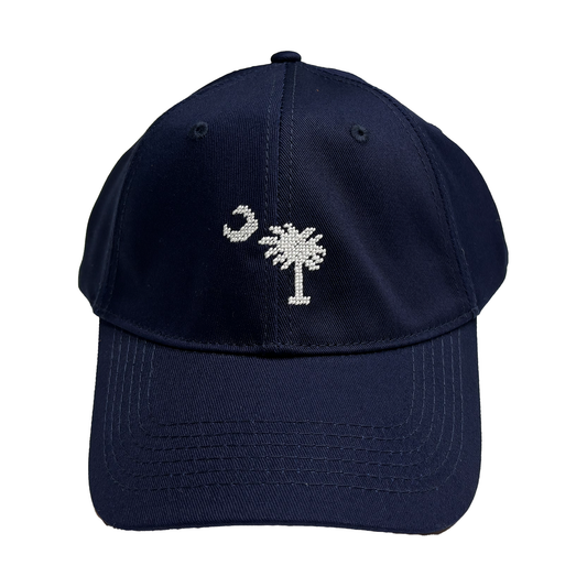 SC Flag Palmetto Moon Twill Embroidered Brim Hat Cap