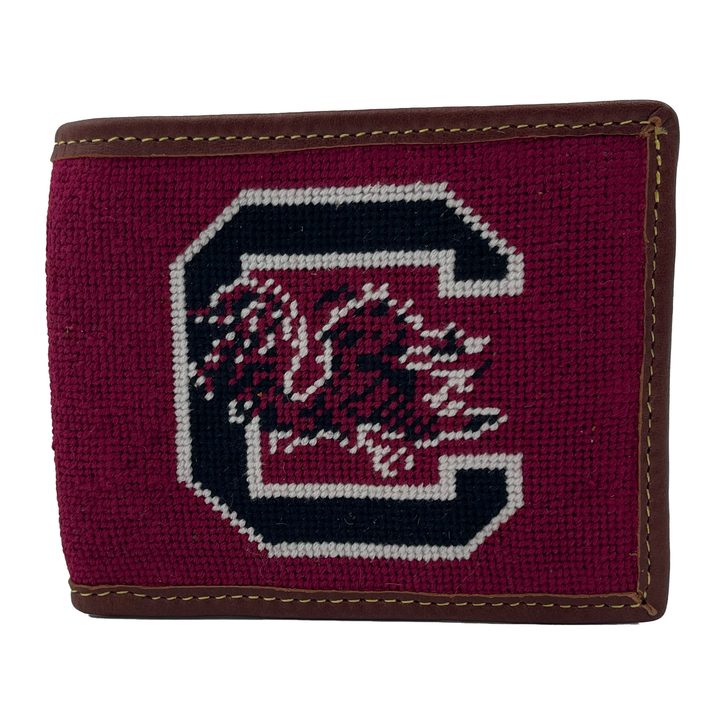 University of South Carolina (USC) Gamecocks Logo Needlepoint Wallet