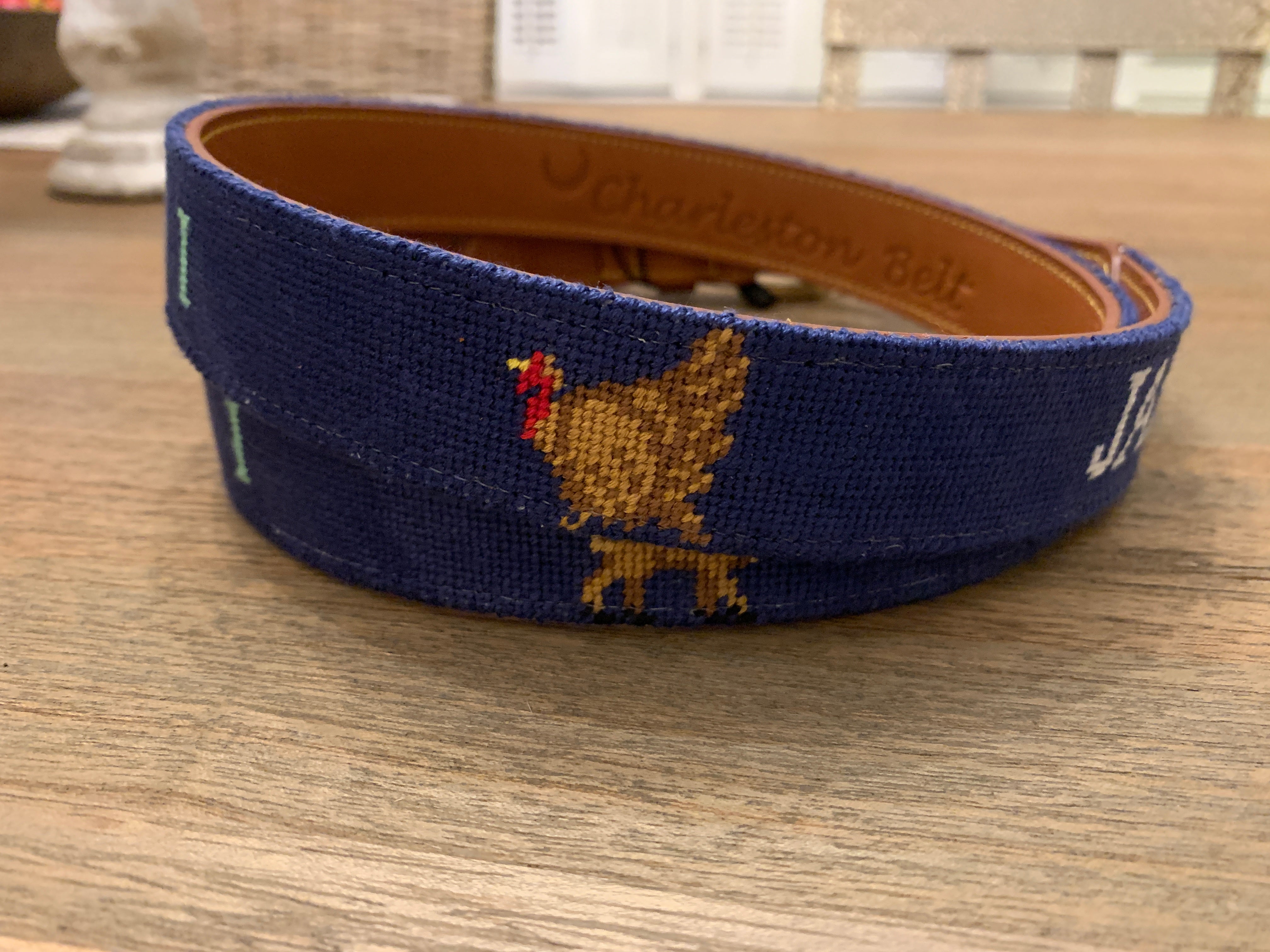 Custom needlepoint belt best sale