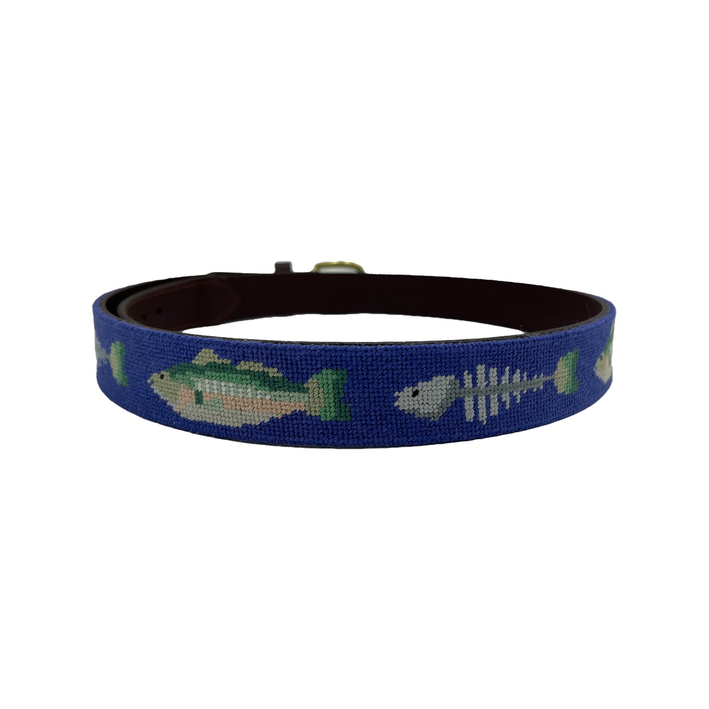 Bonefish Fishing Needlepoint Belt