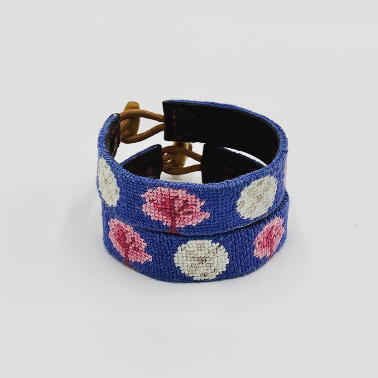 Birth Month Flowers Hand-stitched Needlepoint Friendship Bracelets