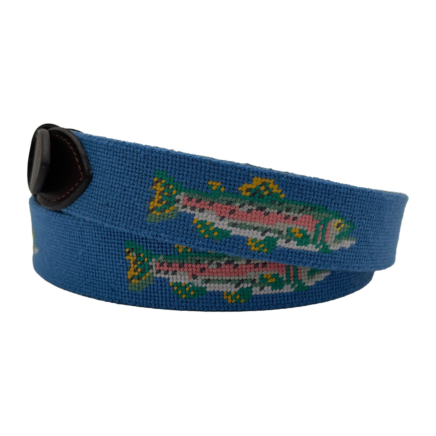 Speckled Trout Fishing Needlepoint Belt